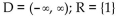 Find the domain and range. -{(x, y)    y = 7} A)    B)    C)    D)   