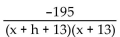 Find the difference quotient,   , for the function and simplify it. -q(x)  =   A)    B)    C)    D)   