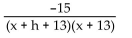 Find the difference quotient,   , for the function and simplify it. -q(x)  =   A)    B)    C)    D)   