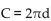 Solve the problem. -Suppose that a circular coin has a circumference of C, a radius of r, and a diameter of d. Write C as a function of d. A)    B)    C)    D)   