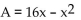 Solve the problem. -Elissa wants to set up a rectangular dog run in her backyard. She has 30 feet of fencing to work with and wants to use it all. If the dog run is to be x feet long, express the area of the dog run as a function of x. A)    B)    C)    D)   