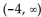 Determine the intervals on which the function is increasing, decreasing, and constant. -  A)    ; Decreasing on   ; Constant on (   B)    ; Decreasing on   ; Constant on (-4, 4)  C)    ; Decreasing on   Constant on (-4, 4)  D)    Decreasing on   Constant on (  