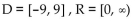 Find the domain and range. -  A)    B)    C)    D)   