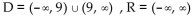 Find the domain and range. -  A)    B)    C)    D)   