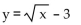 Write the equation of the graph after the indicated transformation(s) . -The graph of   is translated 3 units to the right. A)    B)    C)    D)   