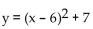 Write the equation of the graph after the indicated transformation(s) . -The graph of   is translated 7 units to the left and 6 units downward. A)  y = (x + 6) 2 - 7 B)    C)    D)   