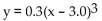 Write the equation of the graph after the indicated transformation(s) . -The graph of   is shifted 3.0 units to the right and then vertically shrunk by a factor of 0.3. A)    B)    C)    D)   