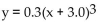 Write the equation of the graph after the indicated transformation(s) . -The graph of   is shifted 3.0 units to the right and then vertically shrunk by a factor of 0.3. A)    B)    C)    D)   