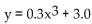 Write the equation of the graph after the indicated transformation(s) . -The graph of   is shifted 3.0 units to the right and then vertically shrunk by a factor of 0.3. A)    B)    C)    D)   