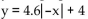 Write the equation of the graph after the indicated transformation(s) . -The graph of y =   is reflected across the y-axis. This graph is then vertically stretched by a factor of 4.6. Finally, the graph is shifted 4 units downward. A)    B)    C)    D)   