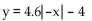 Write the equation of the graph after the indicated transformation(s) . -The graph of y =   is reflected across the y-axis. This graph is then vertically stretched by a factor of 4.6. Finally, the graph is shifted 4 units downward. A)    B)    C)    D)   