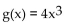 The graph of the given function is drawn with a solid line. The graph of a function, g(x) , transformed from this one is drawn with a dashed line. Find a formula for g(x) . -  A)    B)    C)    D)   