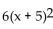 The graph of the given function is drawn with a solid line. The graph of a function, g(x) , transformed from this one is drawn with a dashed line. Find a formula for g(x) . -  A)    B)    - 5 C)    - 5 D)   