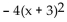 The graph of the given function is drawn with a solid line. The graph of a function, g(x) , transformed from this one is drawn with a dashed line. Find a formula for g(x) . -f   A)    + 2 B)    C)    + 2 D)   