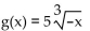 The graph of the given function is drawn with a solid line. The graph of a function, g(x) , transformed from this one is drawn with a dashed line. Find a formula for g(x) . -  A)    B)    C)    D)   