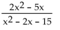 For the pair of functions, perform the indicated operation. -f(x)  =   Find f/g. A)    B)    C)    D)   