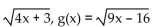For the pair of functions, perform the indicated operation. -f(x)  =   Find f · g. A)    B)  (4x + 3) (9x - 16)  C)  (4x + 3) (3x - 4)  D)   
