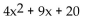 Find the requested function value. -  (x) : f(x)  =   + 3x + 8, g(x)  = 3x - 4 A)    B)    C)    D)   