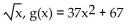 Find functions f and g so that F(x)  =   (x) . -F(x)  =   A)    B)    C)    D)   