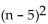 Find the function from the given verbal description of the function. -If m is the square of n and y is m minus 5, then write y as a function of n. A)  y = 2n - 5 B)    C)    D)   