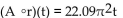Solve the problem. -A stone is thrown into a pond. A circular ripple is spreading over the pond in such a way that the radius is increasing at the rate of 4.7 feet per second. Find a function, r(t) , for the radius in terms of t. Find a function, A(r) , for the area of the ripple in terms of r. Find   t) . A)    B)    C)    D)   