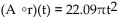 Solve the problem. -A stone is thrown into a pond. A circular ripple is spreading over the pond in such a way that the radius is increasing at the rate of 4.7 feet per second. Find a function, r(t) , for the radius in terms of t. Find a function, A(r) , for the area of the ripple in terms of r. Find   t) . A)    B)    C)    D)   