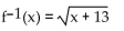 Find the inverse of the function. -  A)    B)    C)    D)   