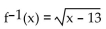 Find the inverse of the function. -  A)    B)    C)    D)   