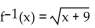 Find the inverse of the function. -f(x)  =   A)    B)    C)    D)   