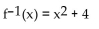 Find the inverse of the function. -f(x)  =   A)    B)    C)    D)   