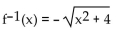 Find the inverse of the function. -f(x)  =   A)    B)    C)    D)   