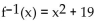 Find the inverse of the function. -f(x)  =   A)    B)    C)    D)   