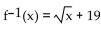 Find the inverse of the function. -f(x)  =   A)    B)    C)    D)   