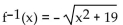 Find the inverse of the function. -f(x)  =   A)    B)    C)    D)   