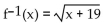 Find the inverse of the function. -f(x)  =   A)    B)    C)    D)   