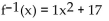 Find the inverse of the function. -f(x)  = (   A)    B)    C)    D)   