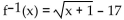 Find the inverse of the function. -f(x)  = (   A)    B)    C)    D)   