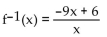 Find the inverse of the function. -f(x)  =   A)    B)    C)    D)  Not invertible