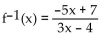 Find the inverse of the function. -f(x)  =   A)    B)    C)    D)  Not invertible
