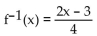 Find the inverse of the function. -f(x)  =   A)    B)    C)    D)   