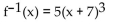 Find the inverse of the function. -f(x)  =   A)    B)    C)    D)   