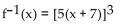 Find the inverse of the function. -f(x)  =   A)    B)    C)    D)   