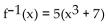 Find the inverse of the function. -f(x)  =   A)    B)    C)    D)   