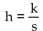 Write a formula to express the relationship. Use k as the constant of variation. -The altitude h of an equilateral triangle varies directly as one side s. A)    B)    C)  h = ks D)   