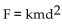 Write a formula to express the relationship. Use k as the constant of variation. -The force of attraction between an object of fixed mass and a second object of mass m varies directly as m and inversely as the square of the distance d between the two objects. A)    B)    C)    D)   