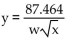 Find the constant of variation and construct the function that is expressed in each statement. -y varies directly as the square root of x and inversely as w: y = -30.16, when x = 33.64 and w = -0.5. A)    B)    C)    D)   