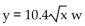 Find the constant of variation and construct the function that is expressed in each statement. -y varies directly as the square root of x and inversely as w: y = -30.16, when x = 33.64 and w = -0.5. A)    B)    C)    D)   