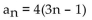 Find the first five terms of the arithmetic sequence. -  A)  8, 20, 32, 44, 56 B)  -4, 8, 20, 32, 44 C)  2, 5, 8, 11, 14 D)  8, 16, 24, 32, 40