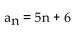 Find the indicated part of the arithmetic sequence. -Find a formula for   given that   A)    B)    C)    D)   
