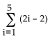 Write the series in summation notation. Use the index i and let i begin at 1 in each summation. -0 + 2 + 6 + 12 + 20 A)    B)    C)    D)   